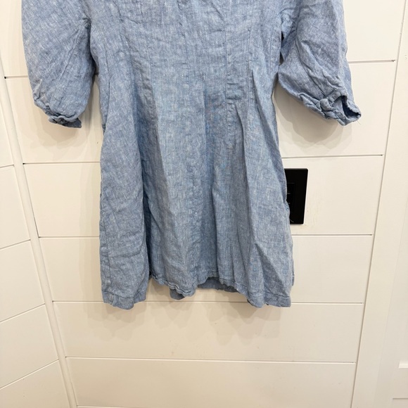 Madewell Sunfaded Blue Splitneck Mini Dress Size 2 - 36113 - Picture 8 of 11